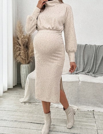 Rochie medie SHEIN Maternity, bej