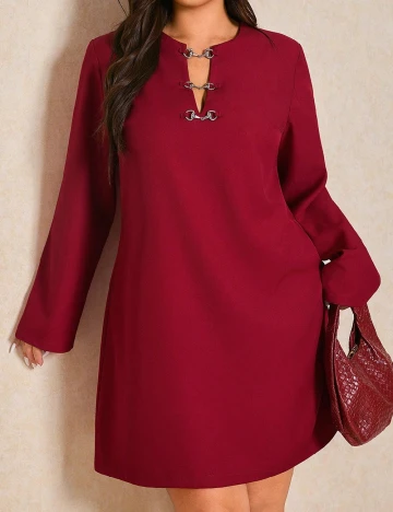 Rochie scurta SHEIN CURVE, rosu