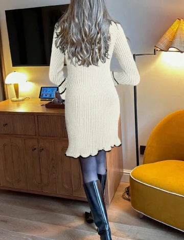 Rochie scurta SHEIN, ecru