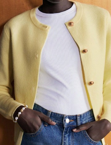 Cardigan SHEIN, galben
