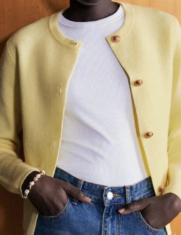 Cardigan SHEIN, galben