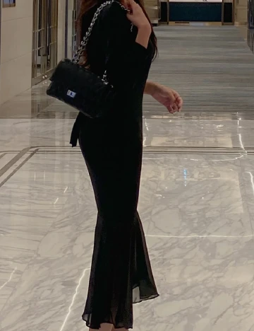 Rochie lunga Dazy, negru