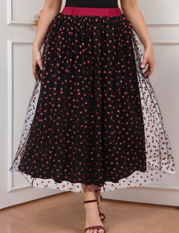 Fusta SHEIN CURVE, negru