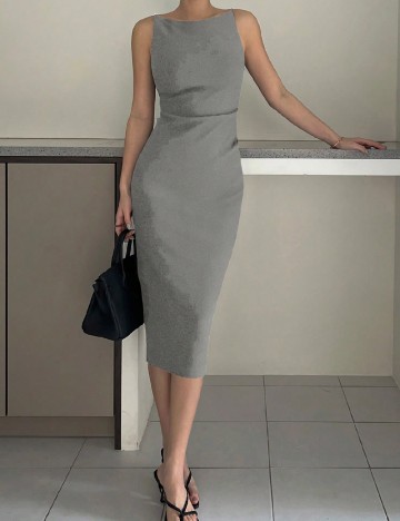 
						Rochie medie Dazy, gri