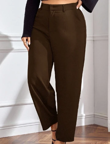 Pantaloni SHEIN CURVE, maro