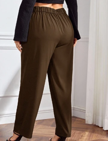 Pantaloni SHEIN CURVE, maro