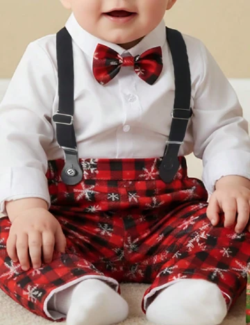 Compleu Shein Kids, alb/rosu