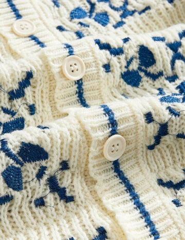 Cardigan Romwe, crem