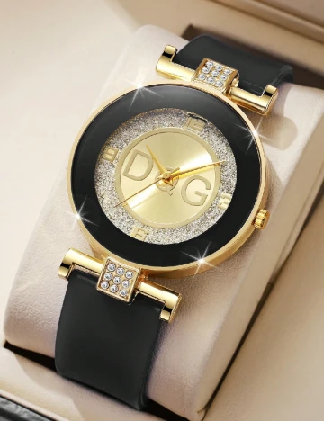 Ceas SHEIN, negru/auriu