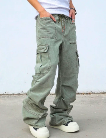 Pantaloni SHEIN, verde