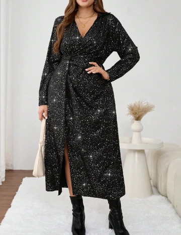 Rochie lunga SHEIN CURVE, negru