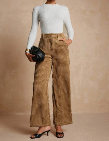 Pantaloni SHEIN, maro