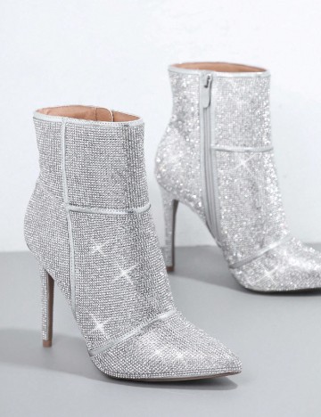 
						Botine SHEIN, argintiu