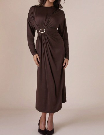 
						Rochie lunga Cosmina, maro