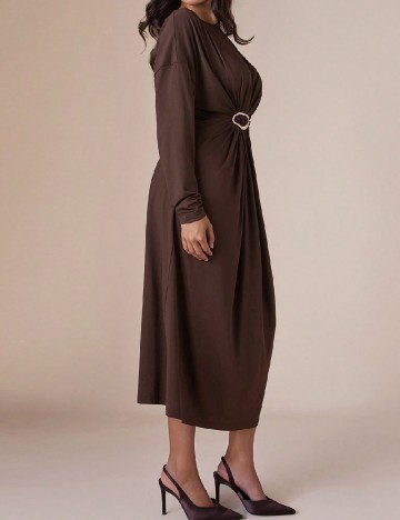 Rochie lunga Cosmina, maro