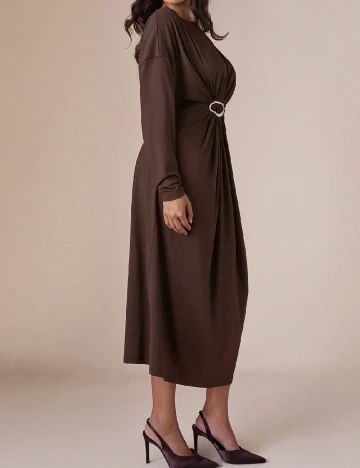 Rochie lunga Cosmina, maro