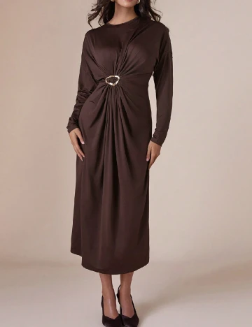 Rochie lunga Cosmina, maro