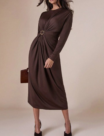 Rochie lunga Cosmina, maro