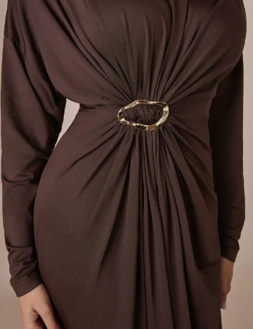 Rochie lunga Cosmina, maro