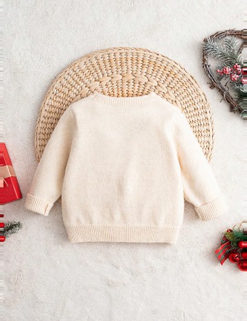 Pulover Shein Kids, crem