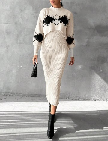 
						Rochie medie SHEIN, bej