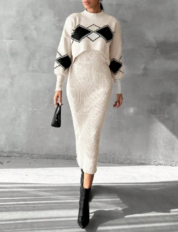 Rochie medie SHEIN, bej