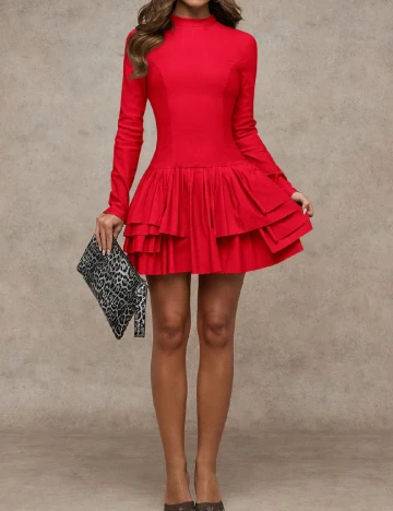 Rochie scurta SHEIN, rosu