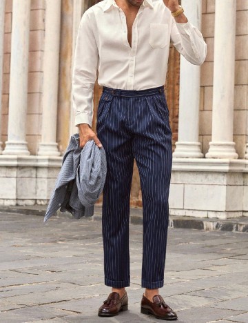 Pantaloni SHEIN, bleumarin