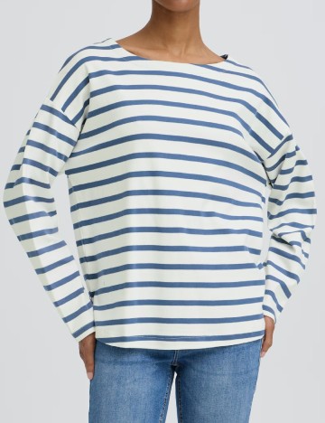 
						Bluza b.young, alb/albastru