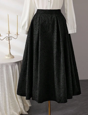 Fusta SHEIN CURVE, negru