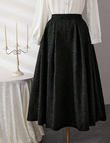 Fusta SHEIN CURVE, negru