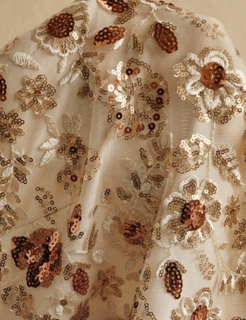 Rochie scurta Anewsta, crem