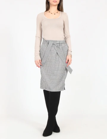 Fusta Kaffe, negru/alb