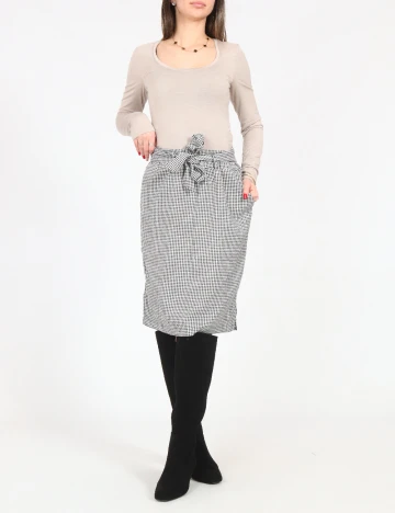 Fusta Kaffe, negru/alb