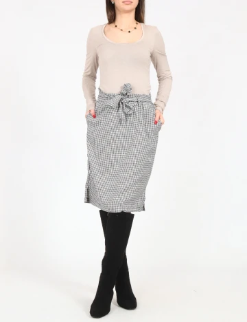 Fusta Kaffe, negru/alb