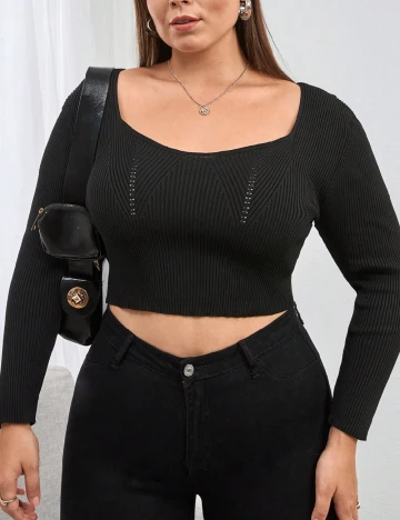 Top SHEIN, negru