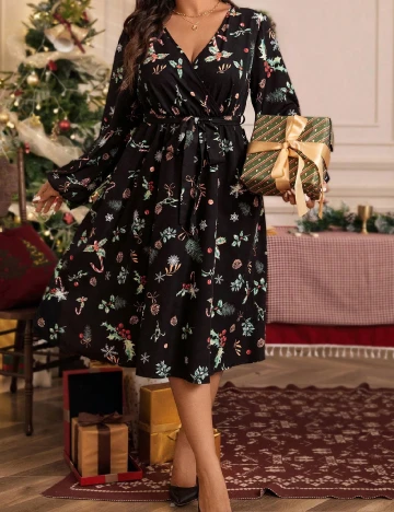 Rochie medie SHEIN CURVE, negru