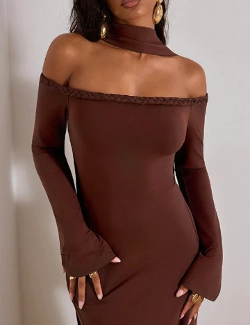 Rochie lunga SHEIN, maro