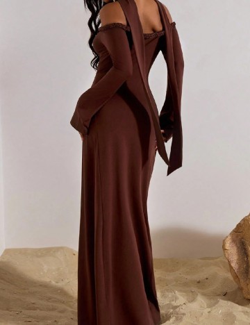 Rochie lunga SHEIN, maro