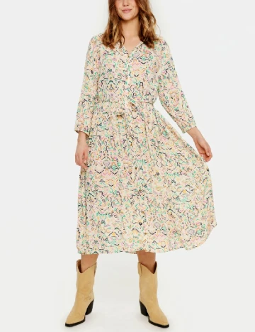 Rochie medie Saint Tropez, crem