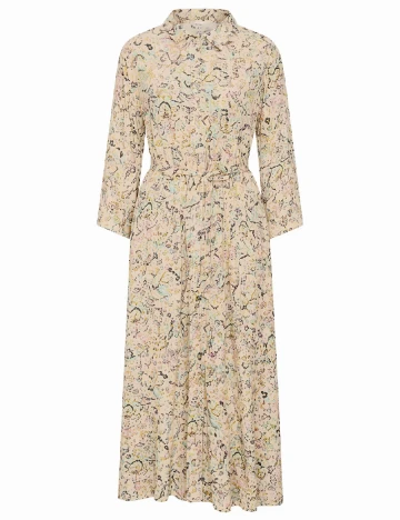 Rochie medie Saint Tropez, crem