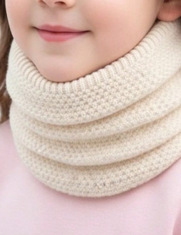 
						Fular Circular Shein Kids, crem