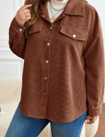Camasa SHEIN CURVE, maro