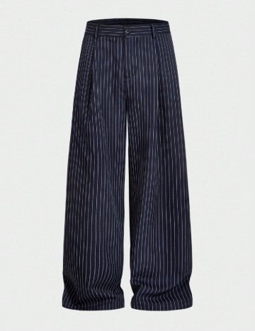 Pantaloni SHEIN Plus Size Men, bleumarin