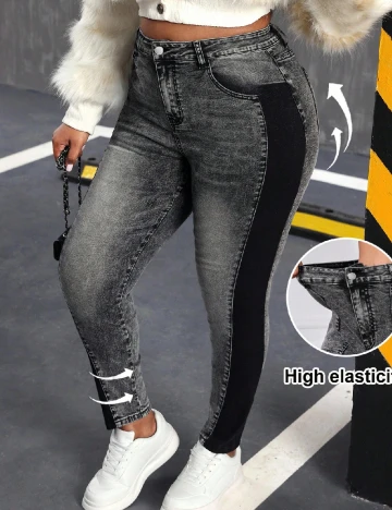 Blugi SHEIN CURVE, gri