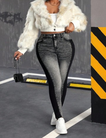 Blugi SHEIN CURVE, gri