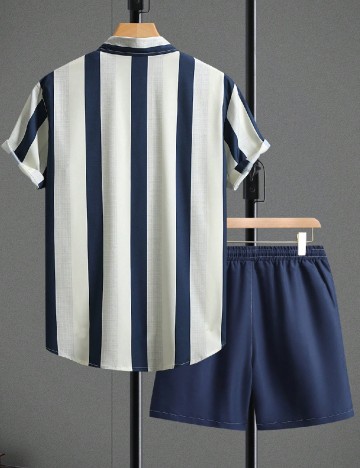 Compleu SHEIN, ecru/bleumarin