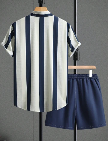 Compleu SHEIN, ecru/bleumarin