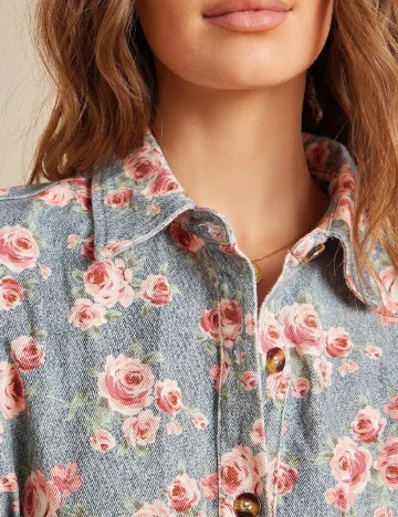 Rochie scurta SHEIN, floral print