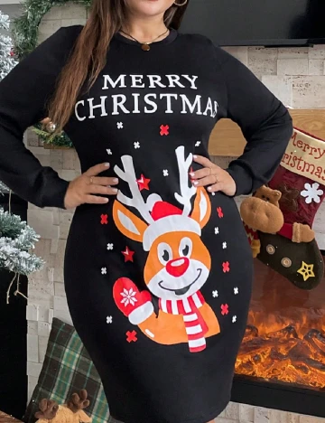 Rochie scurta SHEIN CURVE, negru